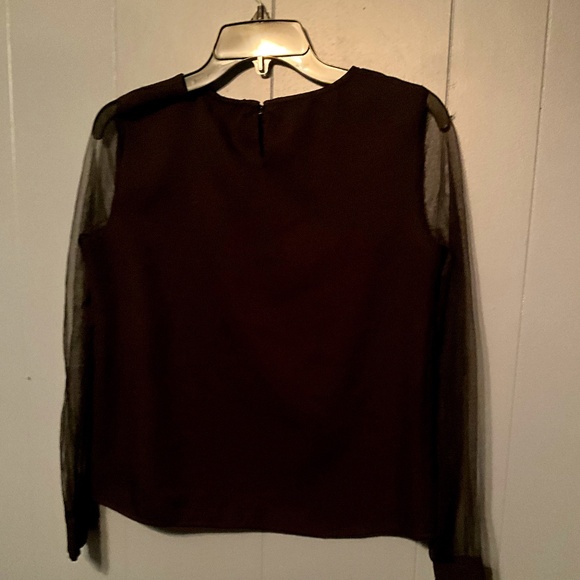 Shein Tops - Black top with sheer sleeves
